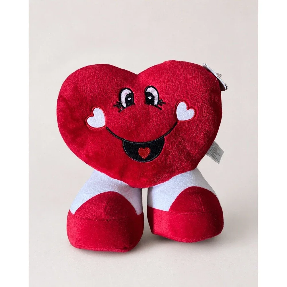 Best Made Toys Red Smiling Heart Plush Valentine’s Day Happy Feet 10”